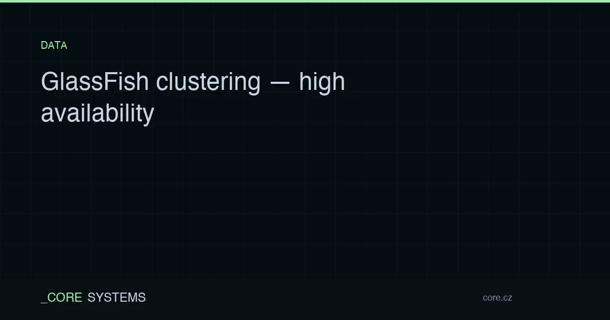 GlassFish clustering — high availability