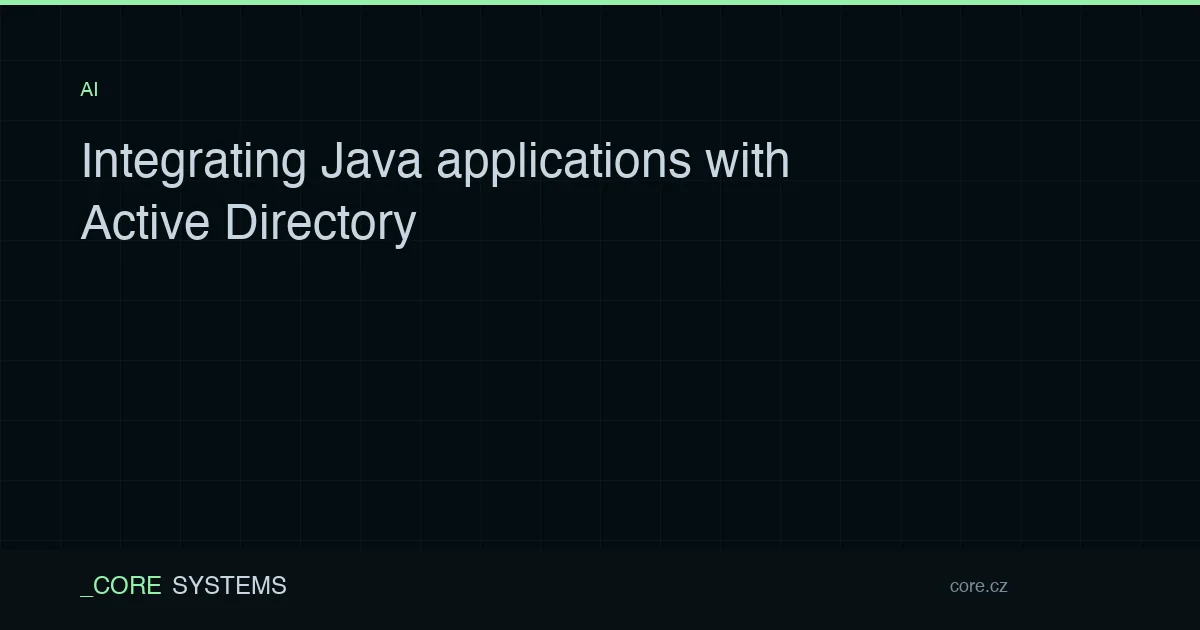 Integrating Java applications with Active Directory