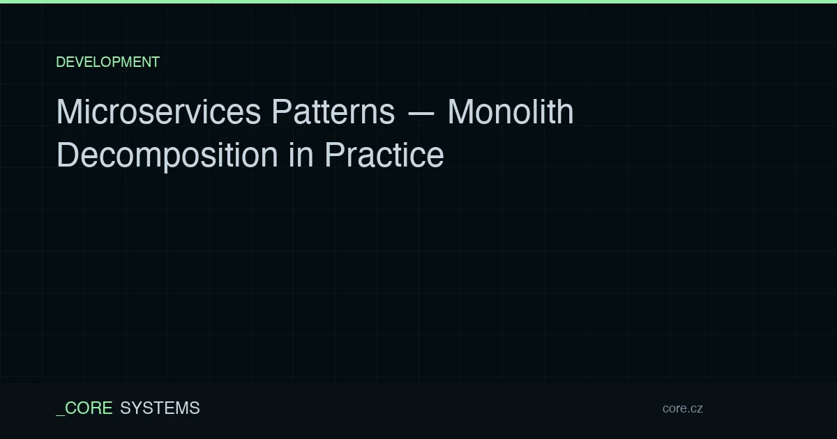 Microservices Patterns — Monolith Decomposition in Practice