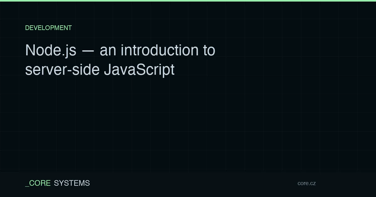 Node.js — an introduction to server-side JavaScript