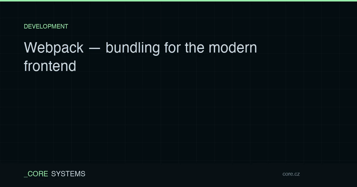 Webpack — bundling for the modern frontend
