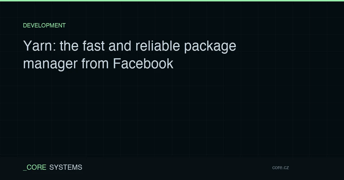 Yarn: the fast and reliable package manager from Facebook
